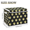 thumbnail image 5 of Yayeee Collapsible Storage Bin with Lid Fabric Closet Decorative Basket with Handles, Black Volleyball Pattern, 5 of 7
