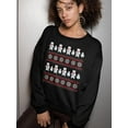 thumbnail image 2 of Christmas Pattern With Bears Sweatshirt Women -Image by Shutterstock, Female x-Large, 2 of 4