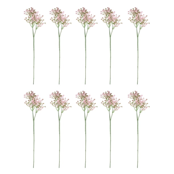 10 piezas de flores falsas Gypsophila ramo de flores de otoño artificiales para decoración, flor de seda real para bodas, Navidad, fiesta de bricolaje, hogar, jardín, oficinas