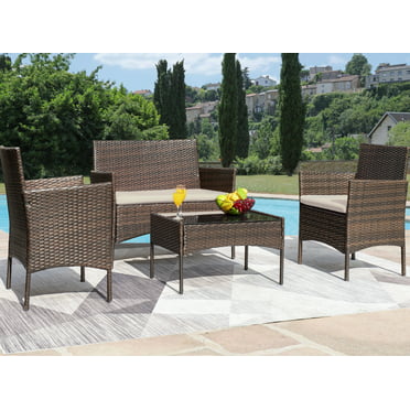 Vineego 4 Pieces Patio Furniture, 2×4 Outdoor Furniture Plans Free