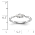 thumbnail image 7 of 14K White Gold Ring Band Engagement Diamond Round Complete Promise Engagement, Size 7, 7 of 7