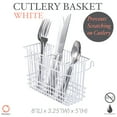 thumbnail image 2 of Kitchen Details Silverware Organizing Basket, White, 2 of 6