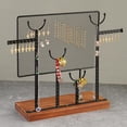 thumbnail image 4 of Desktop Earrings Holder Detachable Stand Metal DIY for Ear Stud Rings Office jinwen Estante de exhibición de la joyería, 4 of 8