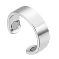 thumbnail image 1 of 3xAnillo Salud Plata Sunnimix Anillos abiertos de acero inoxidable, 1 of 8
