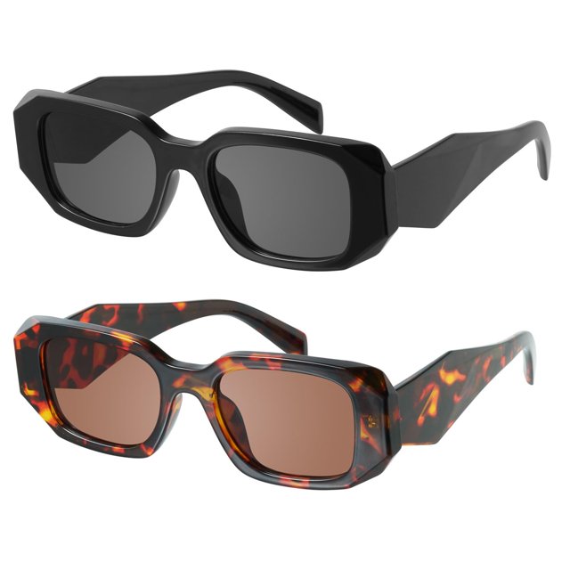 Gafas de sol mosanana Trendy Rectangle UV400 para mujer y hombre