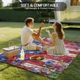 thumbnail image 4 of American Flag Outdoor Rug 6x9 Ft - Reversible Patio Rug Outdoor Camping Rugs, Red Blue Star Stripe Patriotic Floral Bird Indoor Outdoor Area Rugs, Non-Slip Outdoor Carpet Runner for Deck/Porch, 4 of 8