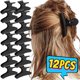thumbnail image 2 of 3/12 piezas de pinzas para el cabello con forma de mariposa, horquillas para el cabello para mujer y niña, herramientas de sujeción para peinar, pinzas para secciones de cabello, accesorios profesiona, 2 of 5