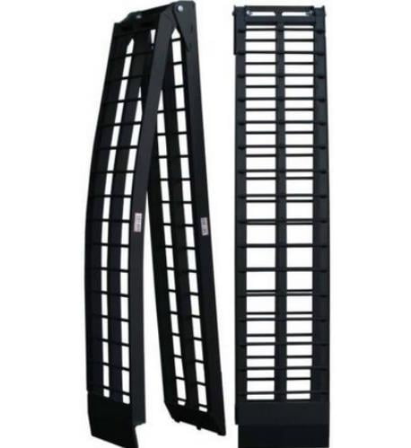 Topeakmart Silver 70 Aluminum Tri-Fold Loading Ramp Set Folding Ramp