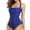 Royal Blue, variant on Top-kevin Tummy Control Swimwear Halter One Piece Slimming Vintage Retro Swimsuit Womens Ruched Push Up Bathing Suit