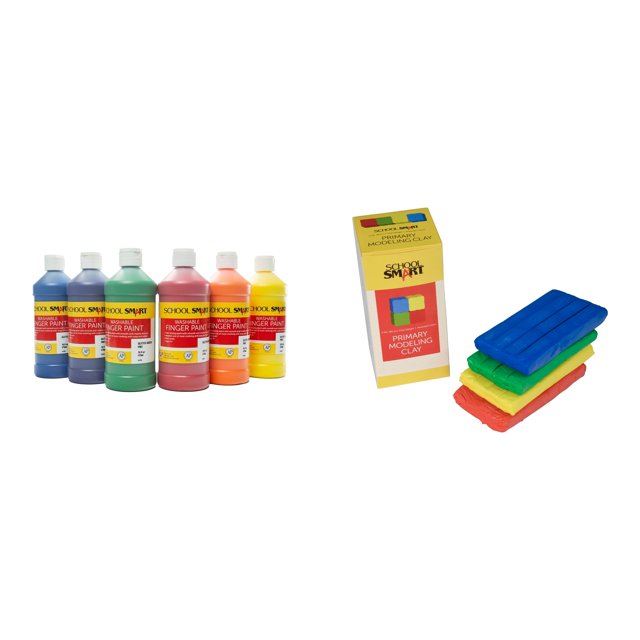 Kit combinado de pinturas para dedos y plastilina lavables Casafoyer