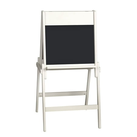 Wood Presentation Boards - Children's Easel with Blackboard & Dry Erase Board