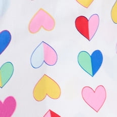 Vivid White Rainbow Hearts