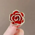 thumbnail image 6 of Eoperou Women Brooch Rhinestone Camelliae Color Matching Anti-slip Wear-resistant Suit Coat Collar Dress Hat Scarf Decoration Clothes Pin Garment Jewelry, 6 of 7
