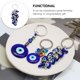 thumbnail image 5 of Llavero con colgante de diablo turco de ojos azules y cuentas azules, 5 of 8