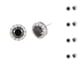 thumbnail image 2 of Sonducket 1 par de pendientes redondos de banquete para niñas con diamantes de imitación de cobre para mujer Negro 10Conjunto, 2 of 6