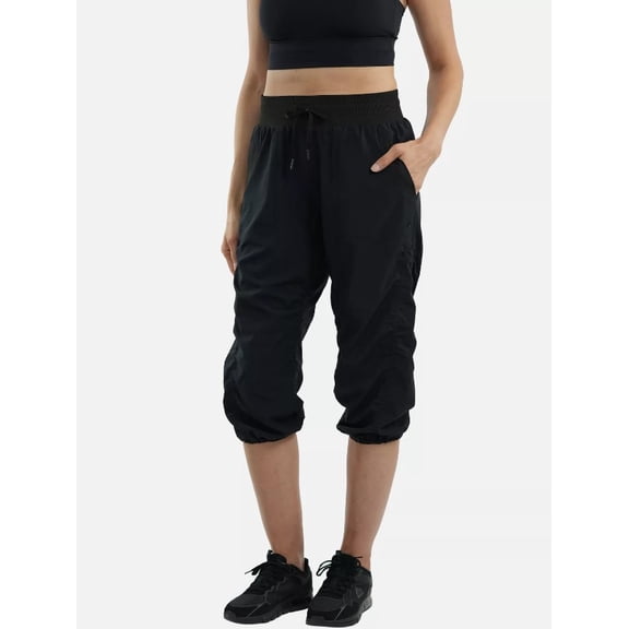 Spyder Ladies' Size Medium (8-10) Active Woven Capri, Black