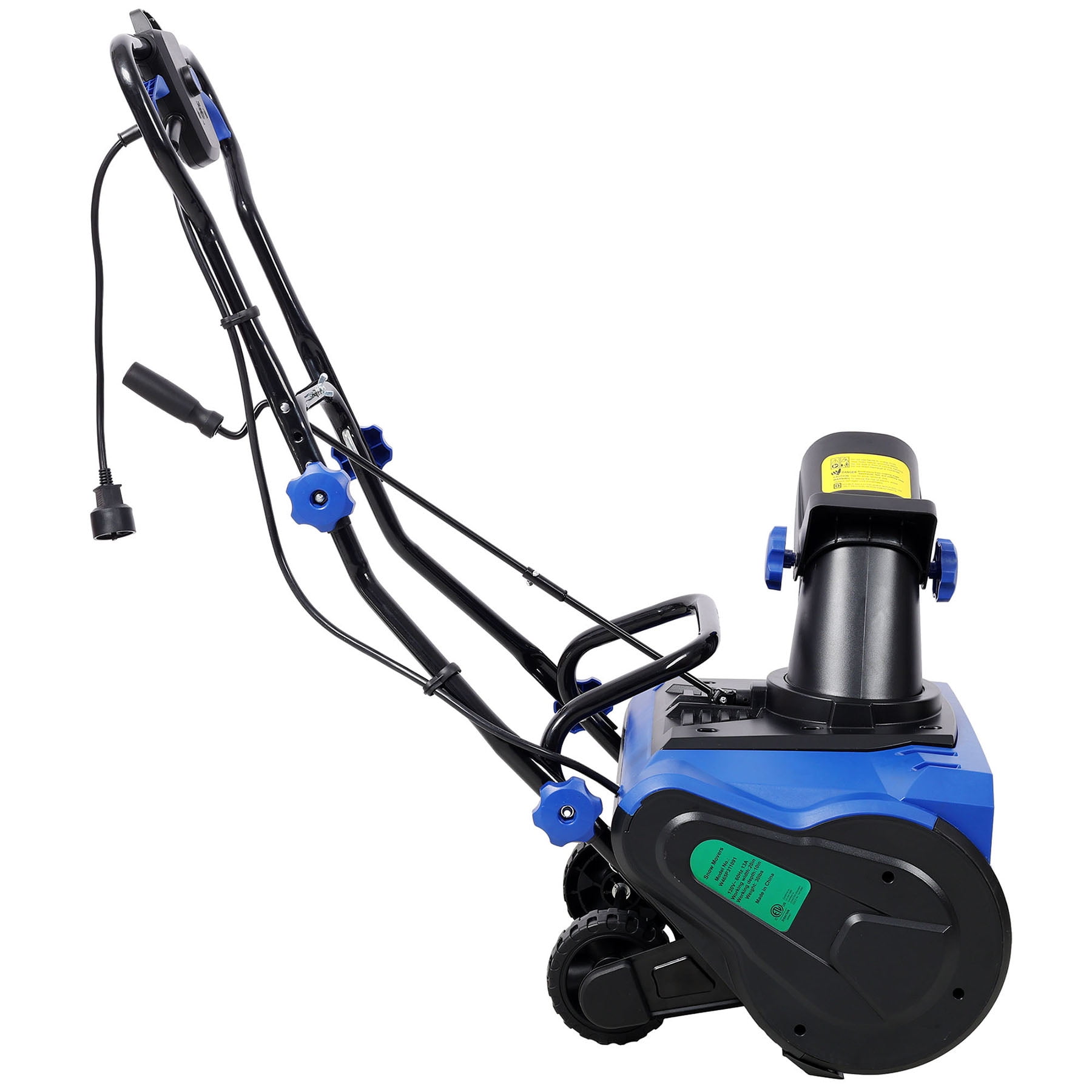 S-HOME 20" Corded Electric Snow Thrower With 15 Amp Motor And 30FT Throwing Distance For Efficient Winter Clearing