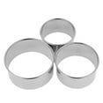 thumbnail image 3 of Round 3pcs Stainless Steel Dumplings Wrappers Maker Molds Small Medium Laege Round Shape Cut Mould, 3 of 8