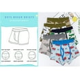 thumbnail image 6 of Emy Dola 5 Pack Toddler Boys Boxer Briefs Dinosaur Polar Truck Prints Cotton Underwear for 2-12 Years Kids Boy's Undie Panties, 6 of 6