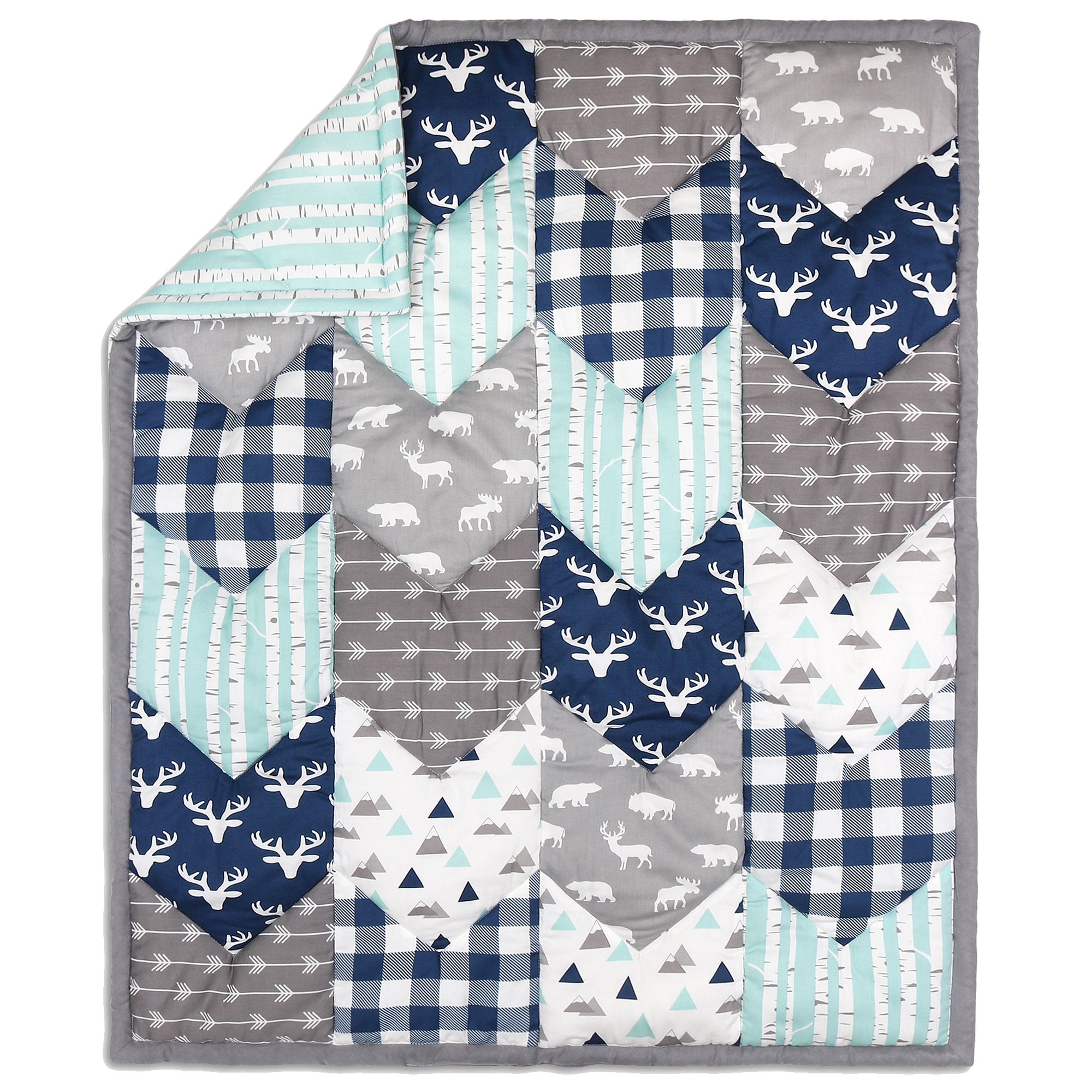 the peanut shell woodland trail baby boy crib bedding set peanut shell