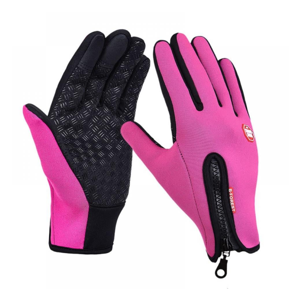 Men Women Racing Cycling Winter Thermal Sports Touch Screen Waterproof Gloves 
