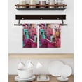 thumbnail image 3 of Abstract Red Kitchen Dish Towels for Drying Dishes Set of 4, Painting Buildings Geometric Color Block Waffle Weave Microfiber Hand Tea Bathroom Towels Quick Dry & Absorbent Towel 15.7x23.6, 3 of 7