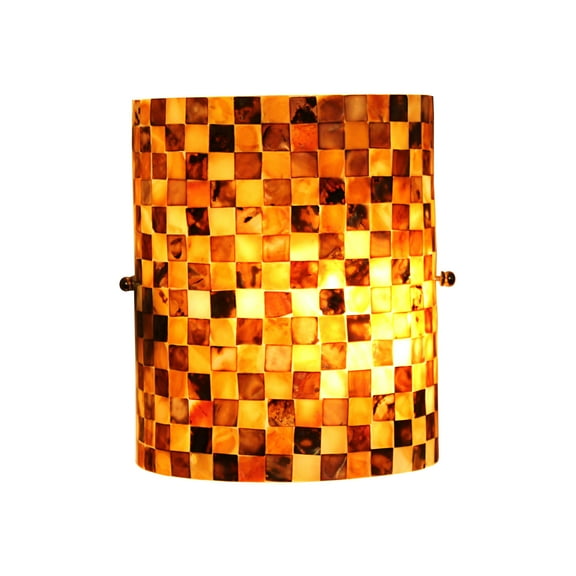 RADIANCE Goods Mosaic-Style Seashell Wall Sconce 8" Height