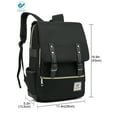 thumbnail image 5 of Deago Vintage Laptop Backpack For Women Men Travel Backpack with USB Charging Port Fashion Rucksack Fits 15.6" Notebook (Black), 5 of 7