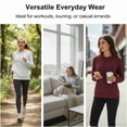 thumbnail image 6 of COUVER Women's Lightweight Cotton Jersey Pullover Hoodie Red Small, 6 of 6