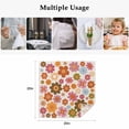 thumbnail image 5 of Bohemia Floral Cloth Napkins, Vintage Orange Pink Flowers Boho Style Beige Washable and Reusable Dinner Napkins Set of 8, Table Napkin for Kitchen Party Birthday Wedding Hotel Housewarming 20"x20", 5 of 9
