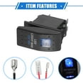 thumbnail image 4 of Kit de Interruptor de Palanca de Barra de Luz LED Interior de Coche de 5 Pines 20A/12V 10A/24V SPST encendido/apagado Universal Azul, 4 of 7