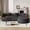 Black, variant on Wiilayok 110" Chenille L Shaped Sectional Sofa,Curved Sofa Couch with Left Chaise,Cloud Compression Deep Seat Sofa Couches for Living Room,No Assembly,Beige