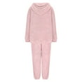 thumbnail image 5 of SUYIDA Womens Pajama Sets Winter,Cozy Set With Hooded Pullover And Comfy Pants Featuring Convenient Pocket For Relaxation And Everyday Wear - Light Pink, 5 of 6