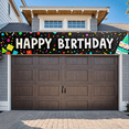 thumbnail image 6 of Black Background Happy Birthday Banner with Colorful Party Elements Backdrop Party Supplies for Birthday Party Decorations Photography Props Birthday Decoration, 6 of 8