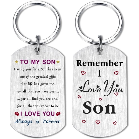 To My Son Daughter Love Gifts Keychain from Mom Dad, Son Engraved Compass Enjoy the Ride, Graduation Christmas