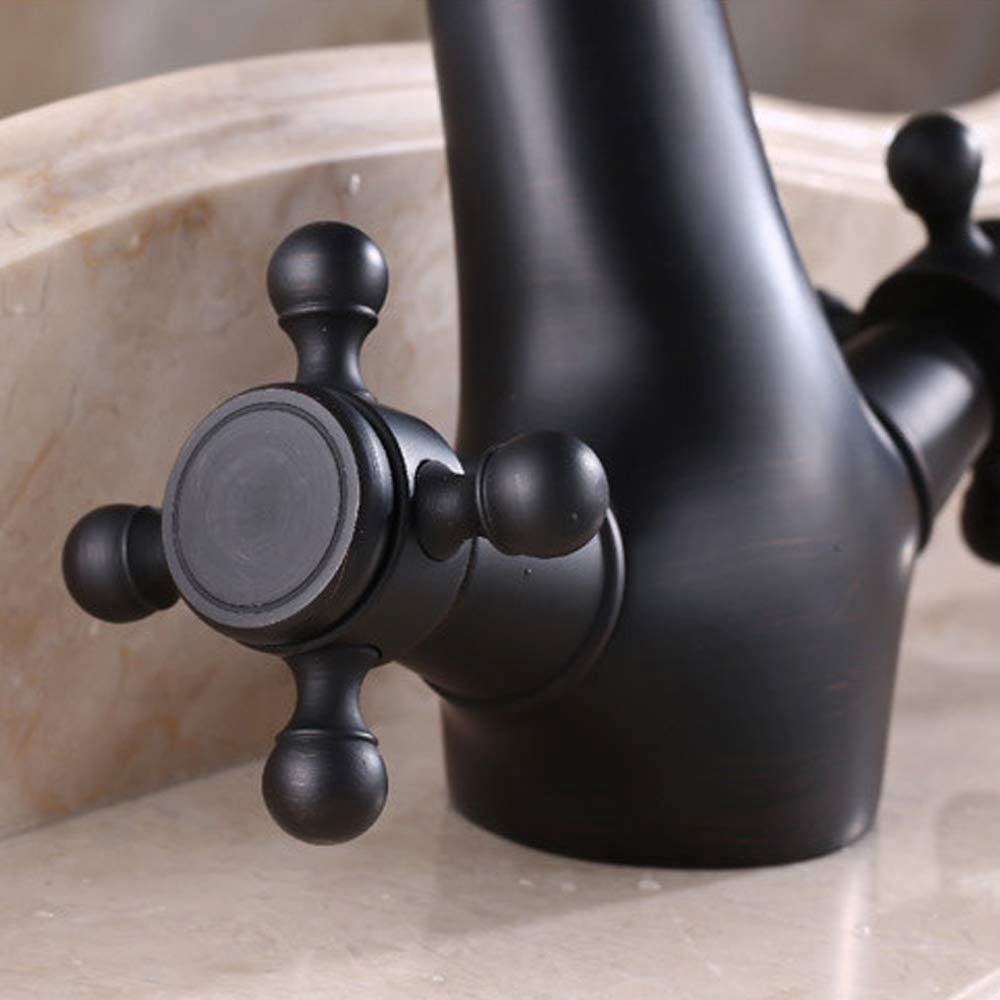Vanity Oil Rubbed Bronze Dragon-shaped Bathroom Sink Mixer Tap Faucet 2 Handles