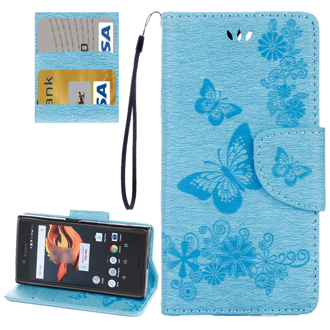 duisternis Grommen Wedstrijd For Sony Xperia X Compact Butterflies Embossing Horizontal Flip Leather Case  with Holder & Card & - Walmart.com