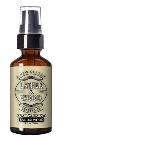 Best Pre-Shave Oil - Sandalwood Premium Shaving Oil by Lather & Wood Shaving
