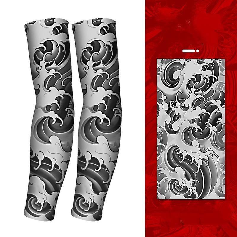 DRKKJ Cool Tattoo Sleeves Arm Stockings,fake Temporary Tattoo,stretchy