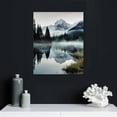 thumbnail image 4 of JRXY Nature Landscape Canvas Wall Art: Modern Lake Scene Picture Print Vertical Misty Forest Mountain Painting Artwork Decor for Living Room Bedroom Office 12x16 in, 4 of 4