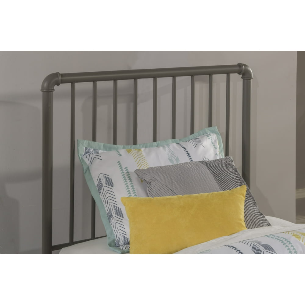 Hillsdale Furniture Brandi Metal Twin Headboard Only, Stone Gray