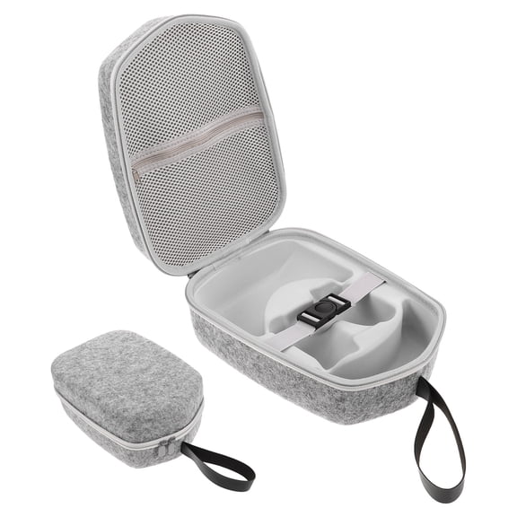 RENACLIPY Large Capacity Grey Felt Protective Case for Virtual Reality Headset Storage and Travel