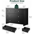 thumbnail image 2 of SunsGrove Black Dresser for Bedroom with 4 Drawers, Modern Chest of Drawers with Wide Drawers, Wood Dresser for Hallway, Living Room, Closet, 2 of 9