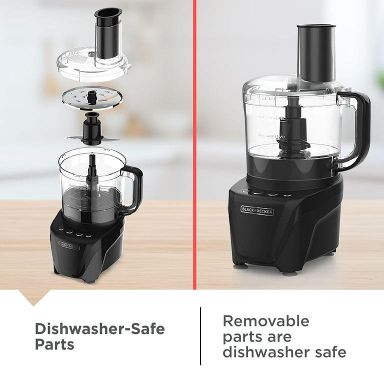 Amway Food Processor ブラック BLACK+DECKER Easy Assembly 8-Cup Food Processor, 850W, 2 Speeds +
