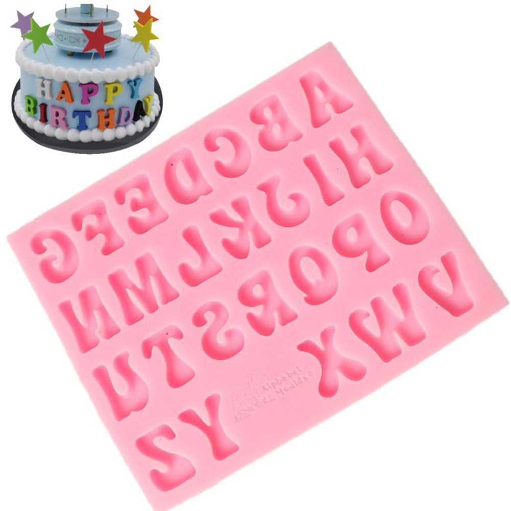 Alphabet Letter Sugarcraft Chocolate Pastry Cookies Silicone Mould Cake Decor 