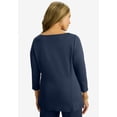 thumbnail image 3 of Jessica London Women's Plus Size Perfectease Boatneck Top, 3 of 4