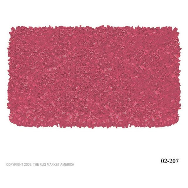 The Rug Market 02207A 4-SHAGGY RAGGY RASPBERRY RASPBERRY 22X34