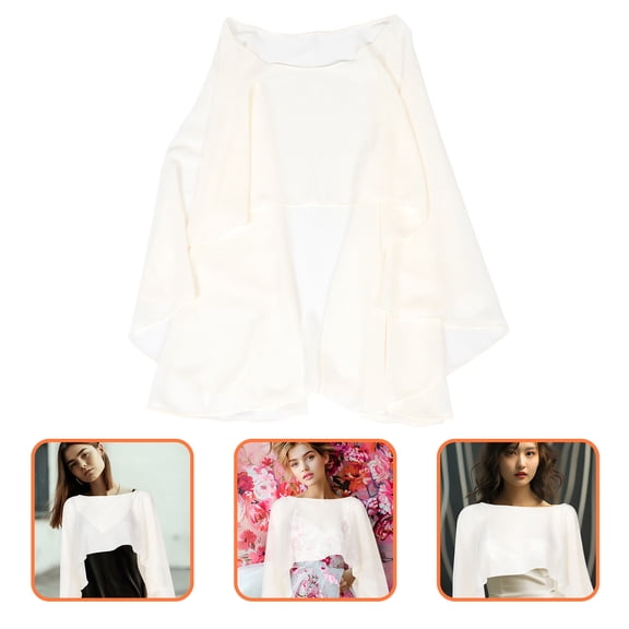 Soimiss Elegant Beige Evening Dress Cape Sleeve Made from Breathable Chiffon for Ceremonial Events