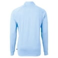 thumbnail image 3 of Men's Cutter & Buck  Powder Blue Minnesota Vikings Raglan Adapt Eco Knit Heather Quarter-Zip Top, 3 of 3