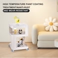 thumbnail image 5 of Flroha Rolling End Table Modern Mobile Small Bedside Table 3 Tier Unique Nightstand Portable Home Furniture for Bedroom Couch Outdoor Entryway attractive, 5 of 9